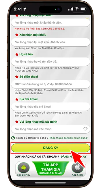 Lưu ý khi đăng ký QQ88 để tránh lỗi